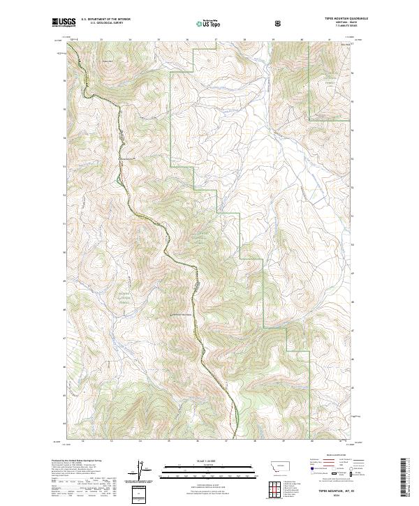 US Topo 7.5-minute map for Tepee Mountain MTID