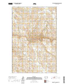 USGS US Topo 7.5-minute map for Three Buttes Creek West MT 2020