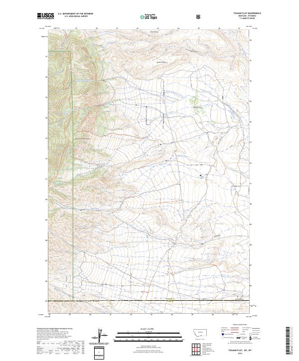 US Topo 7.5-minute map for Tolman Flat MTWY