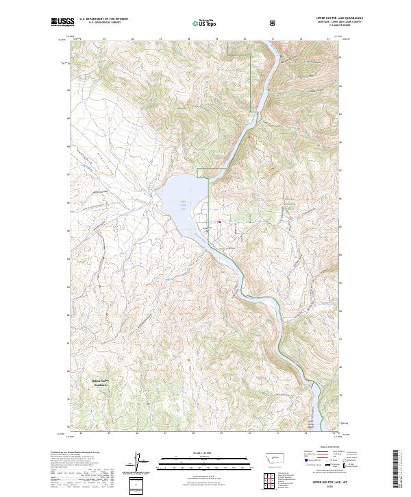 US Topo 7.5-minute map for Upper Holter Lake MT