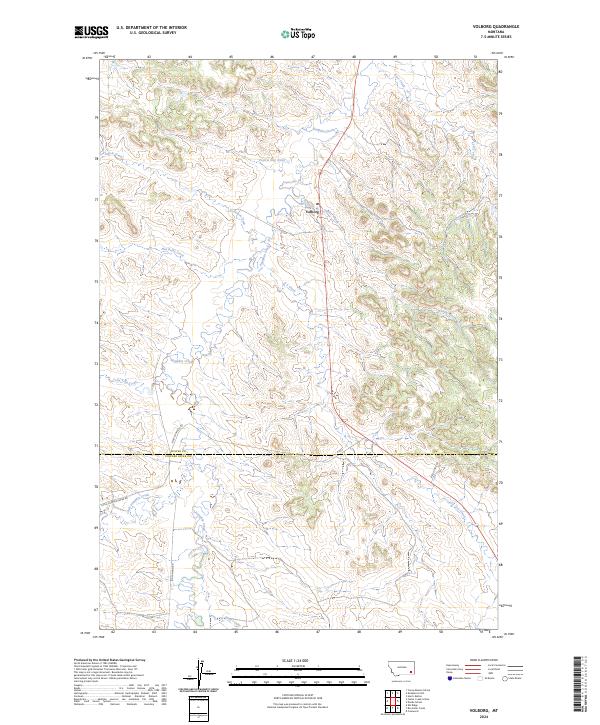 US Topo 7.5-minute map for Volborg MT