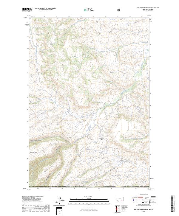 US Topo 7.5-minute map for Willow Creek Dam SW MTWY