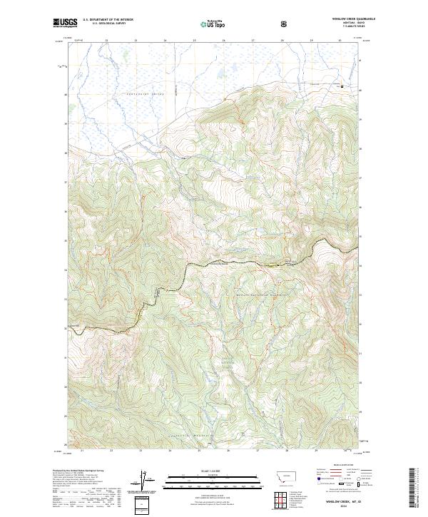 US Topo 7.5-minute map for Winslow Creek MTID