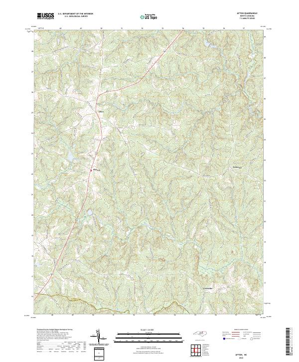 US Topo 7.5-minute map for Afton NC