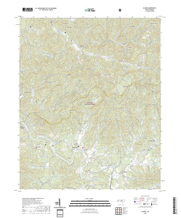 US Topo 7.5-minute map for Alarka NC