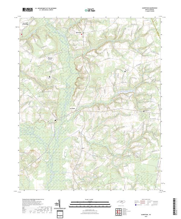 US Topo 7.5-minute map for Albertson NC