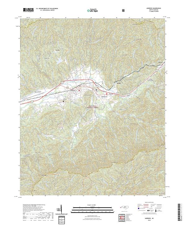 US Topo 7.5-minute map for Andrews NC