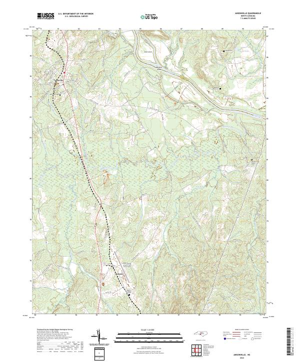 US Topo 7.5-minute map for Ansonville NC