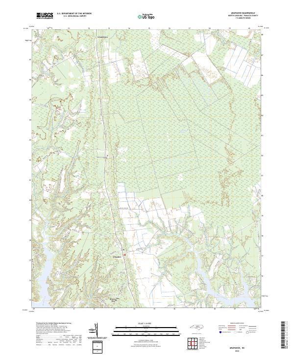 US Topo 7.5-minute map for Arapahoe NC