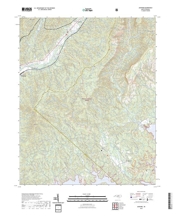 US Topo 7.5-minute map for Ashford NC