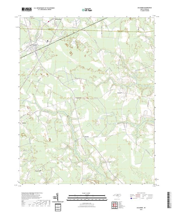 US Topo 7.5-minute map for Aulander NC