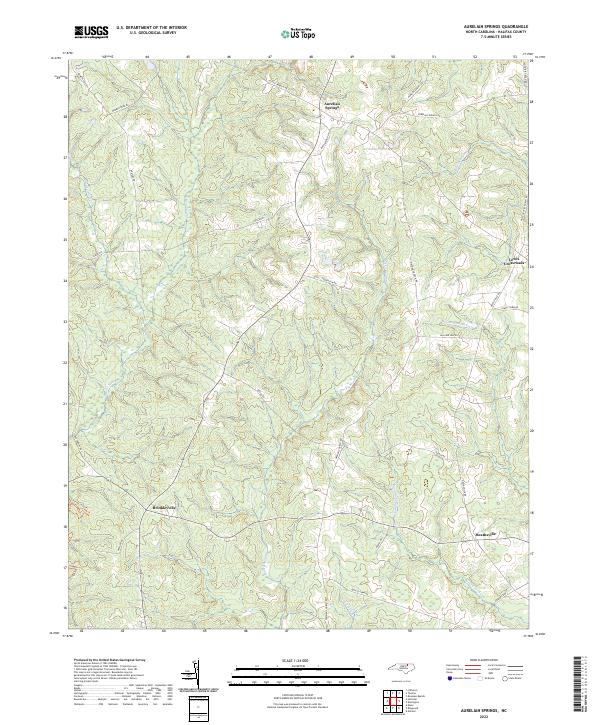 US Topo 7.5-minute map for Aurelian Springs NC