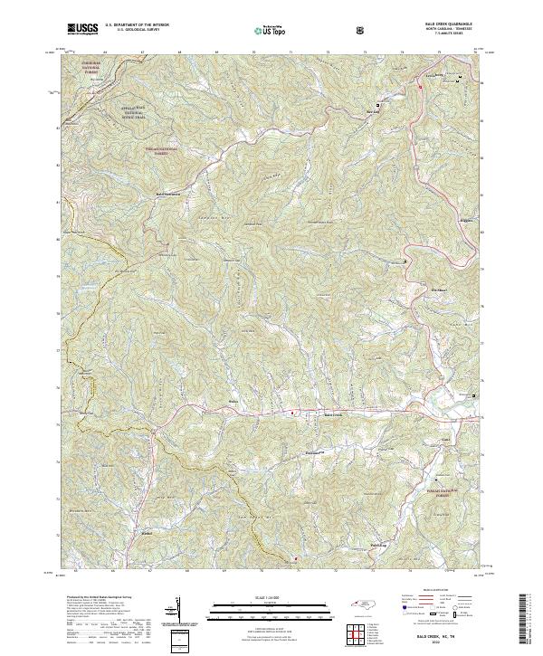 US Topo 7.5-minute map for Bald Creek NCTN