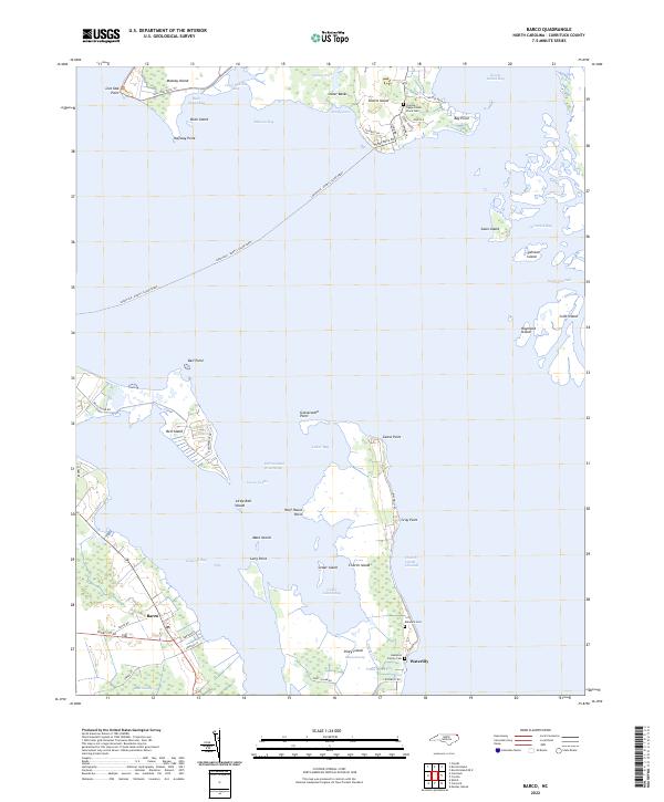 US Topo 7.5-minute map for Barco NC