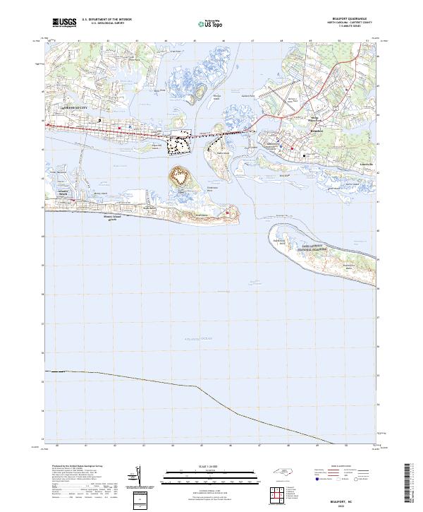 US Topo 7.5-minute map for Beaufort NC