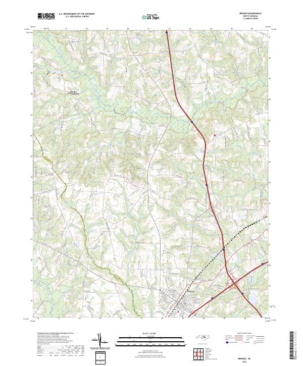 US Topo 7.5-minute map for Benson NC