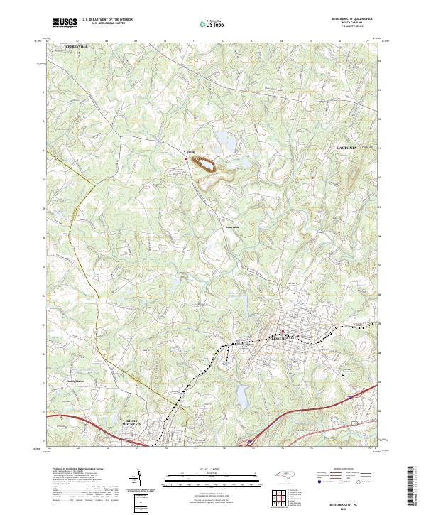 US Topo 7.5-minute map for Bessemer City NC