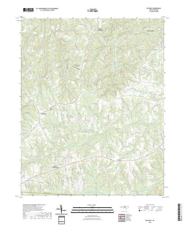 US Topo 7.5-minute map for Bethany NC