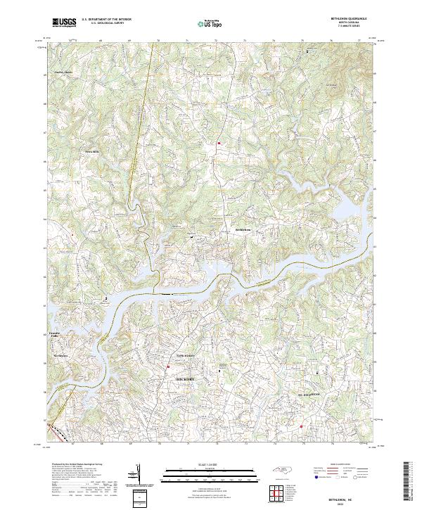 US Topo 7.5-minute map for Bethlehem NC