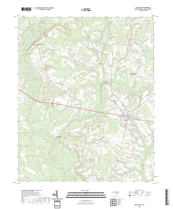 US Topo 7.5-minute map for Beulaville NC