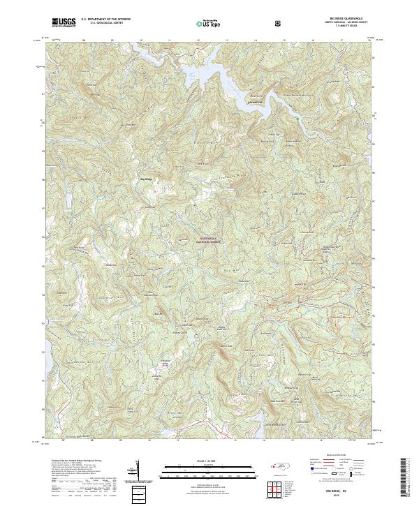 US Topo 7.5-minute map for Big Ridge NC