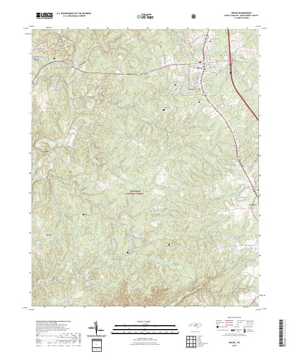 US Topo 7.5-minute map for Biscoe NC