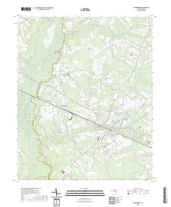 US Topo 7.5-minute map for Bladenboro NC