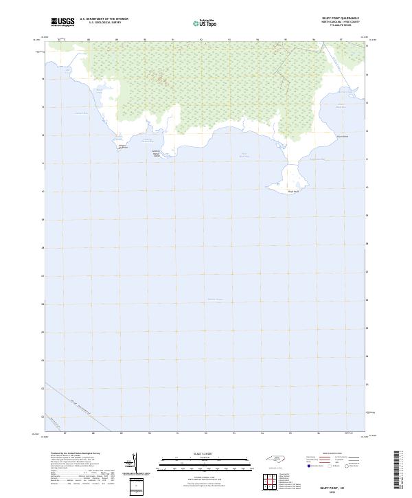 US Topo 7.5-minute map for Bluff Point NC