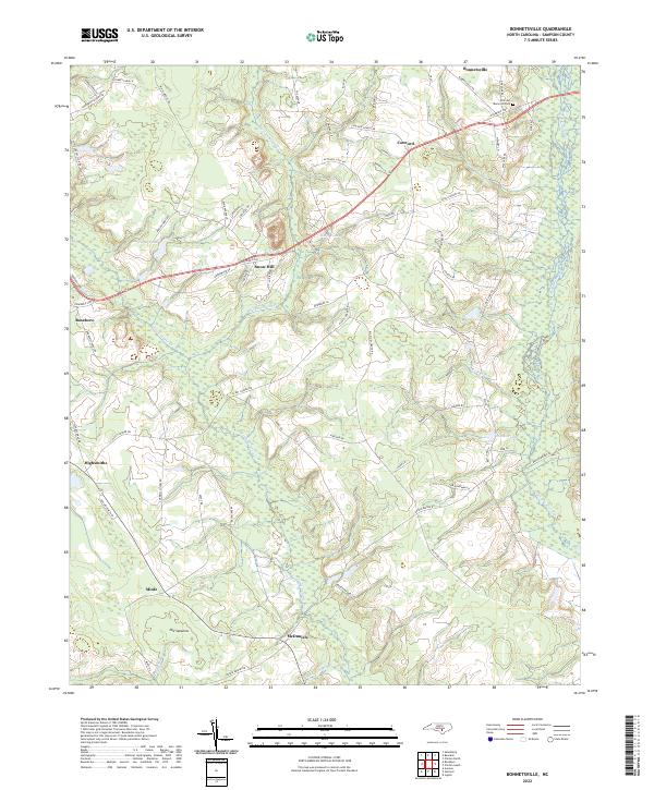 US Topo 7.5-minute map for Bonnetsville NC