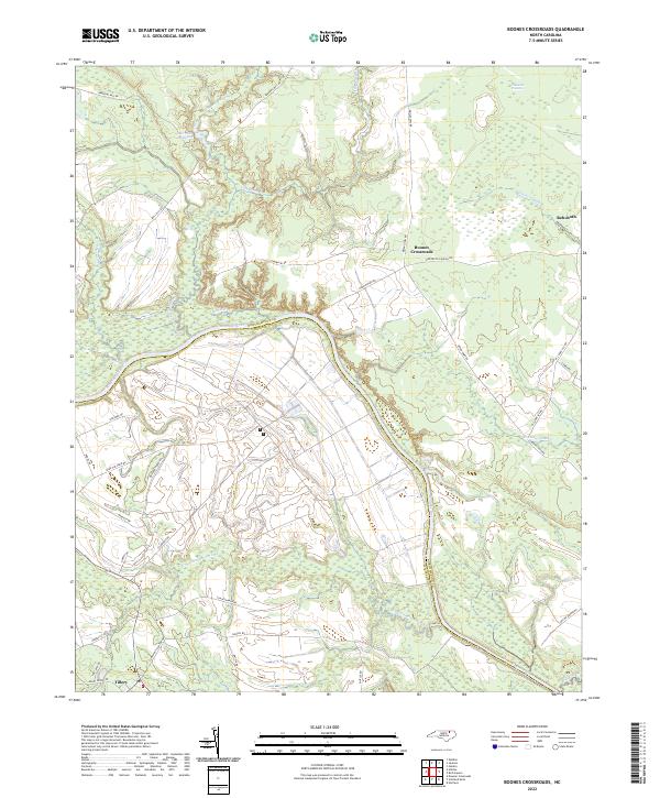 US Topo 7.5-minute map for Boones Crossroads NC