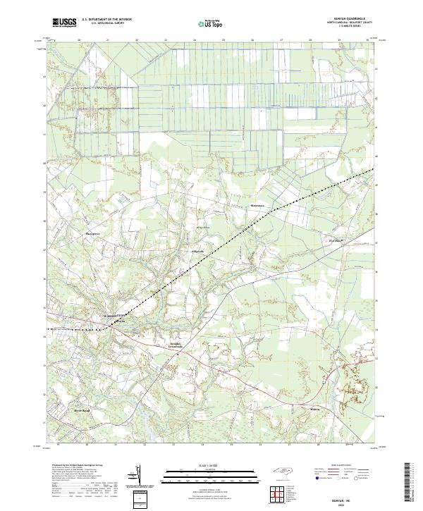 US Topo 7.5-minute map for Bunyan NC