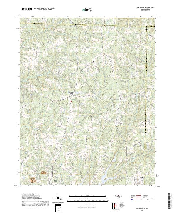 US Topo 7.5-minute map for Burlington NE NC