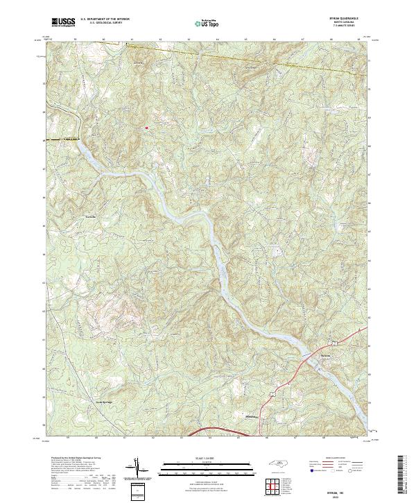 US Topo 7.5-minute map for Bynum NC