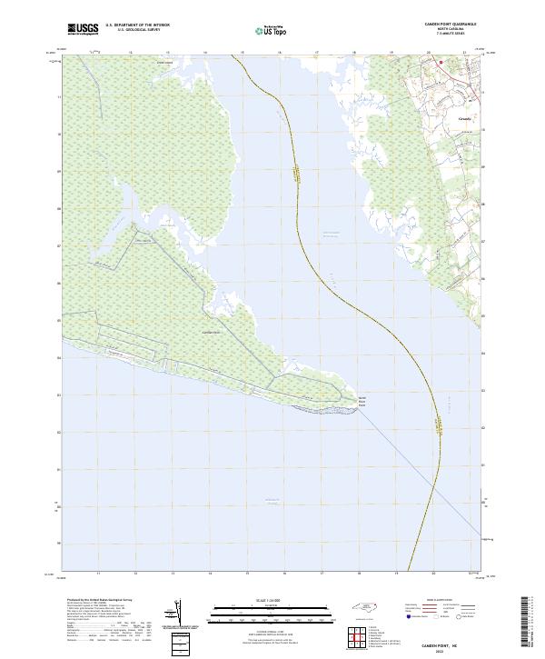 US Topo 7.5-minute map for Camden Point NC