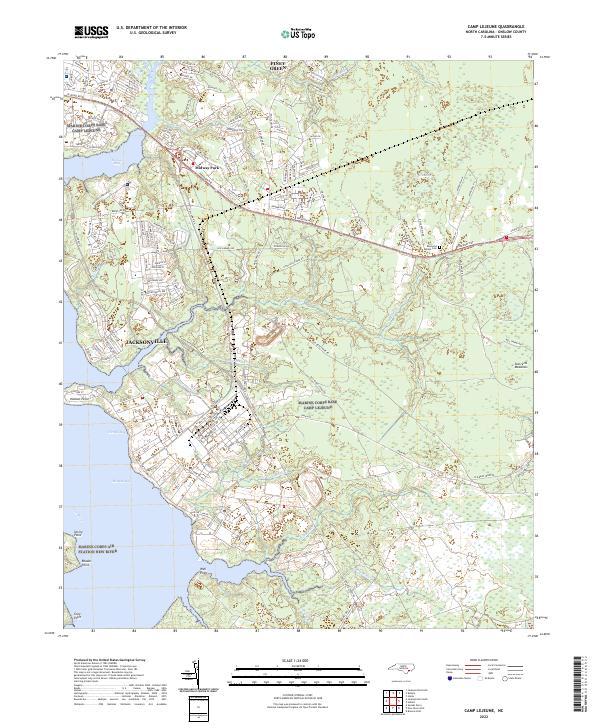 US Topo 7.5-minute map for Camp Lejeune NC