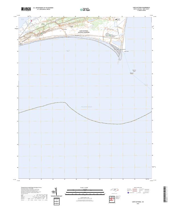 US Topo 7.5-minute map for Cape Hatteras NC