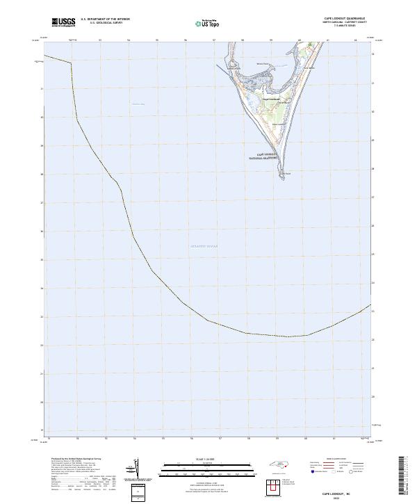 US Topo 7.5-minute map for Cape Lookout NC