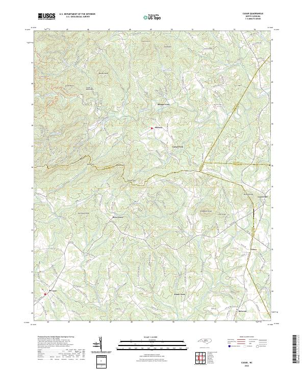 US Topo 7.5-minute map for Casar NC