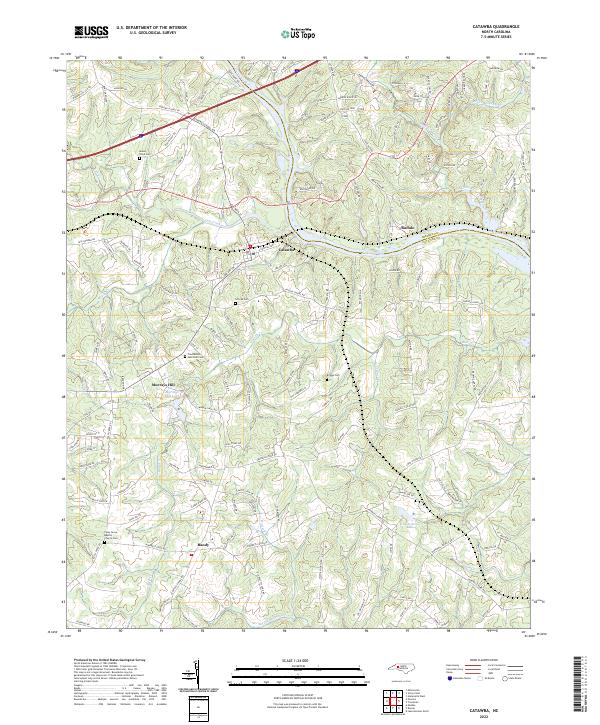 US Topo 7.5-minute map for Catawba NC