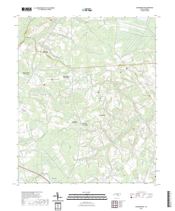 US Topo 7.5-minute map for Chadbourn NE NC