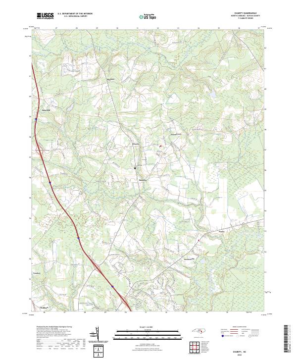 US Topo 7.5-minute map for Charity NC