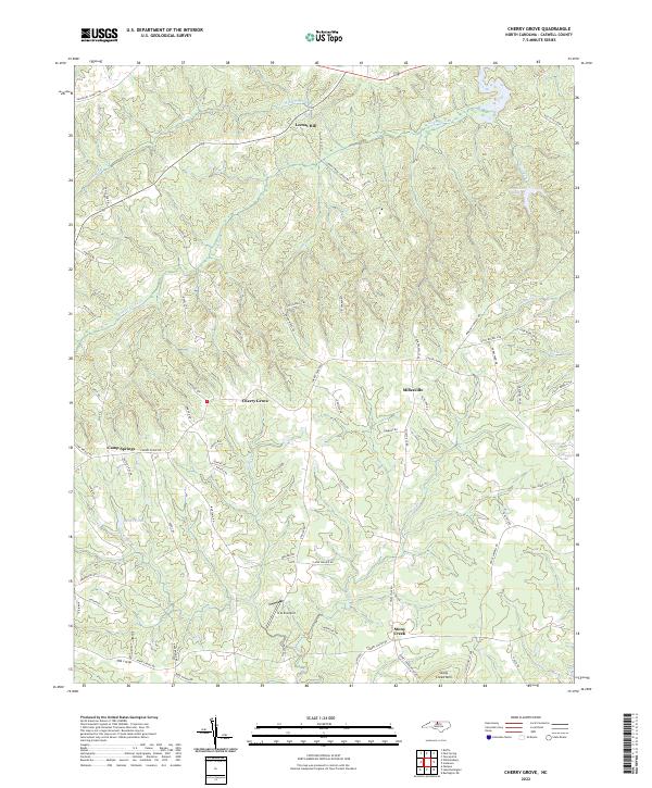 US Topo 7.5-minute map for Cherry Grove NC