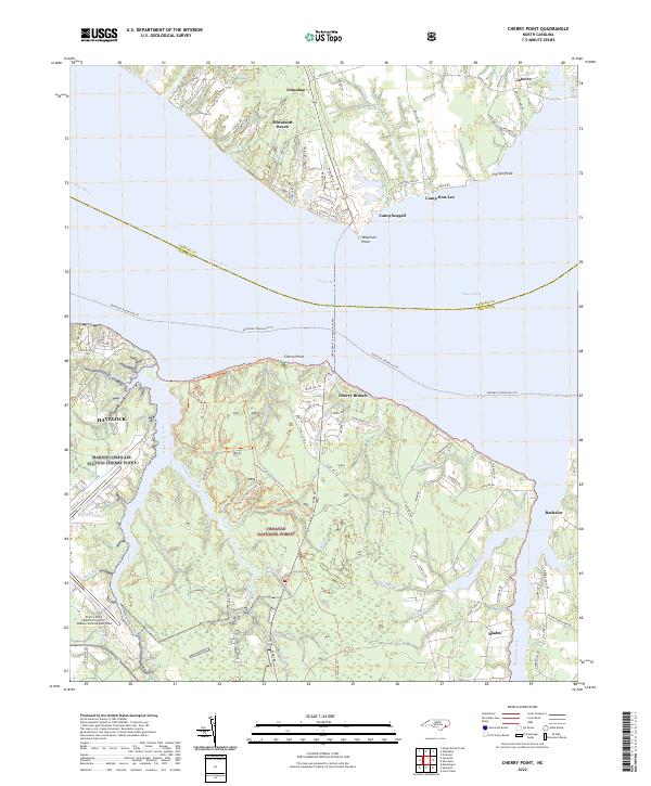 US Topo 7.5-minute map for Cherry Point NC