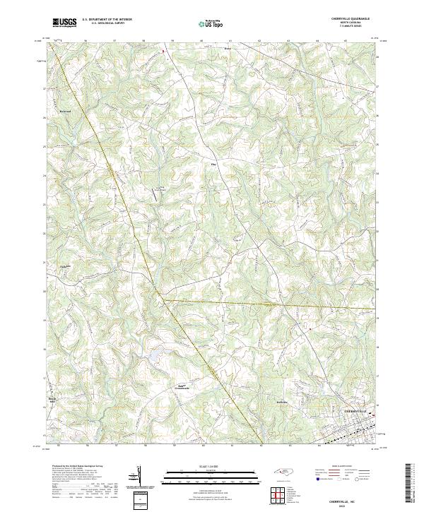 US Topo 7.5-minute map for Cherryville NC