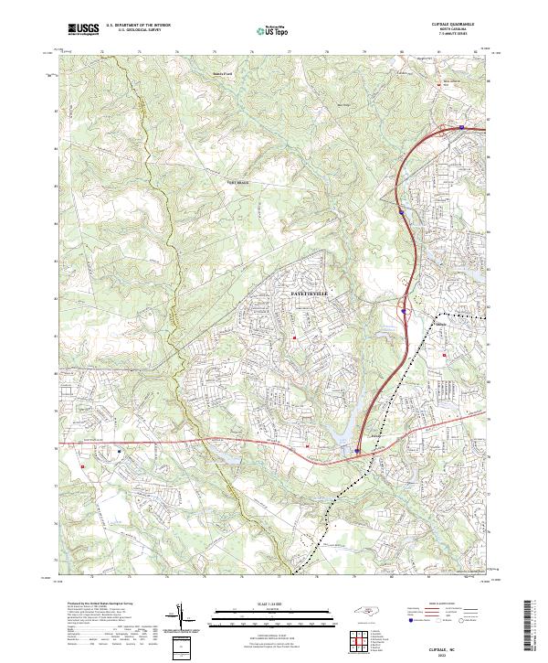 US Topo 7.5-minute map for Clifdale NC