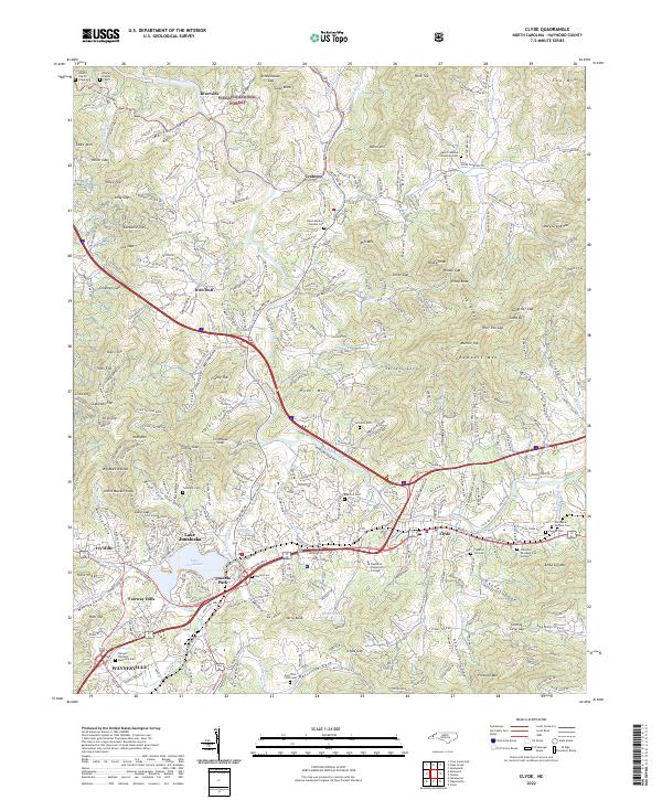 US Topo 7.5-minute map for Clyde NC