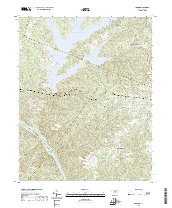 US Topo 7.5-minute map for Cokesbury NC