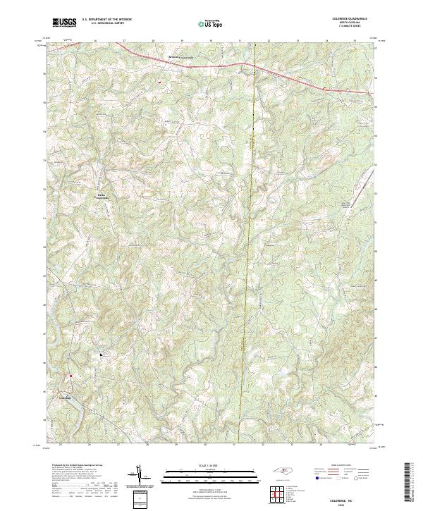 US Topo 7.5-minute map for Coleridge NC