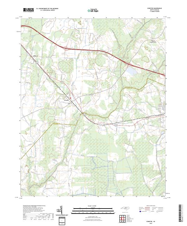 US Topo 7.5-minute map for Conetoe NC