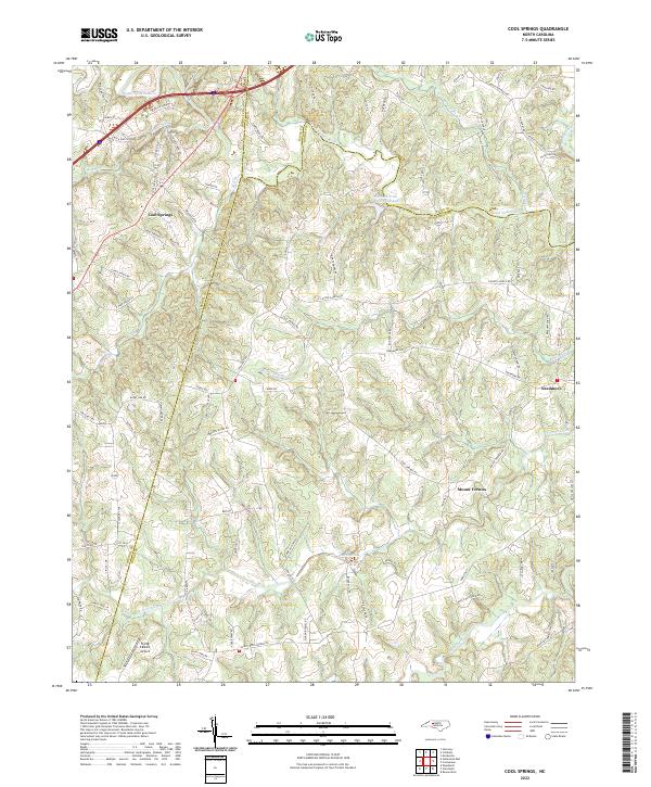 US Topo 7.5-minute map for Cool Springs NC